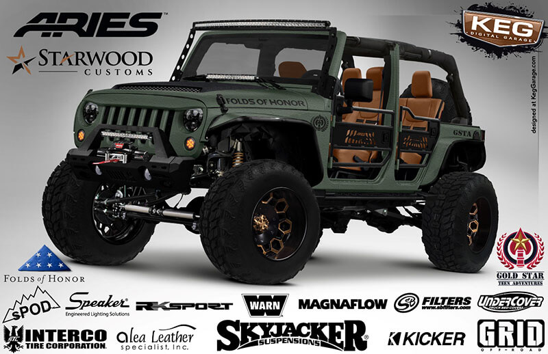 ARIES Jeep Build to Benefit Folds of Honor and Gold Star Teen Adventure