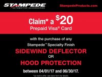 Stampede 20 Card Sidewind Deflector or Hood Protection