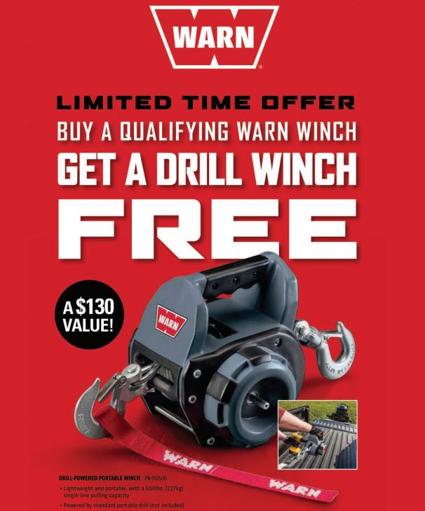 WARN Free Drill Winch with Winch Purchase