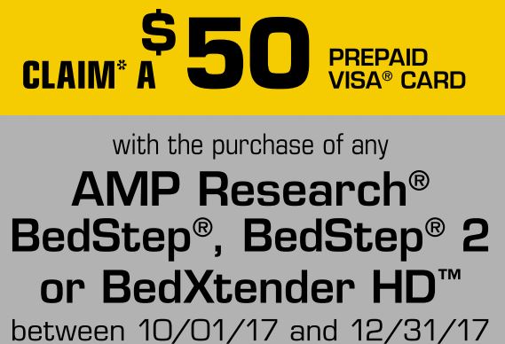 AMP Research 50 Prepaid Card on BedStep
