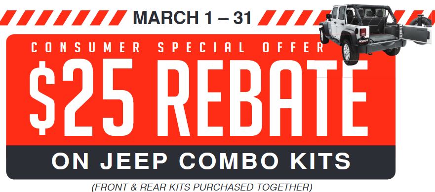 BedRug $25 Back on Jeep Combo Kits