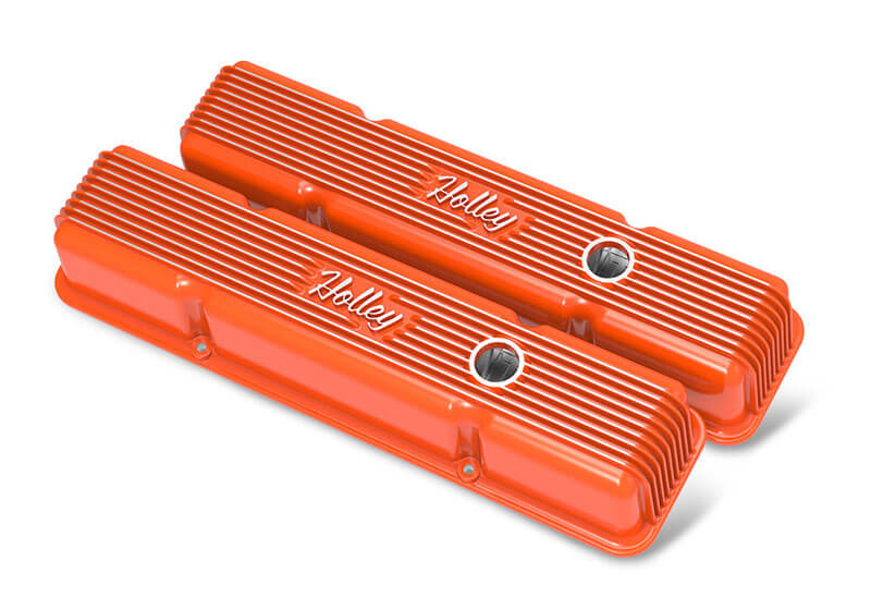 Holley Orange Valve Covers for Small Block Chevy 241-239