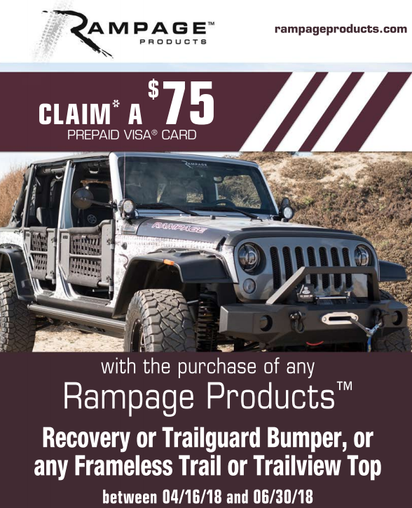 Rampage 75 Card on Bumpers and Tops