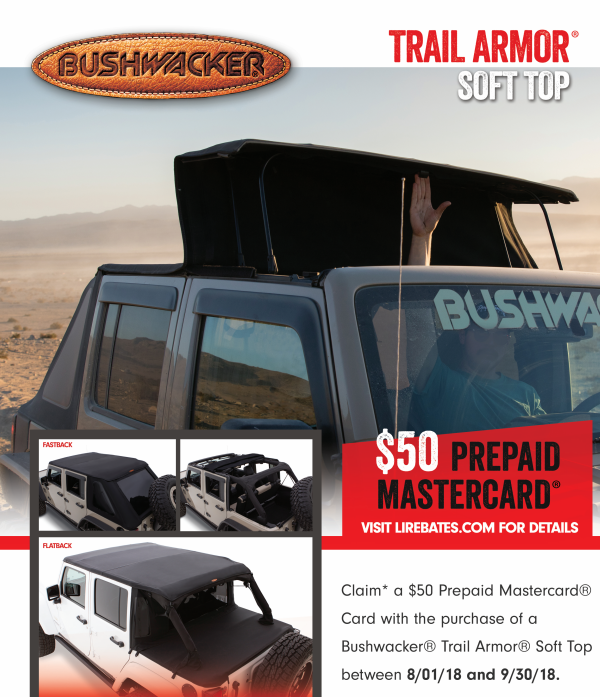 Bushwacker 50 Card on Trail Armor Soft Top