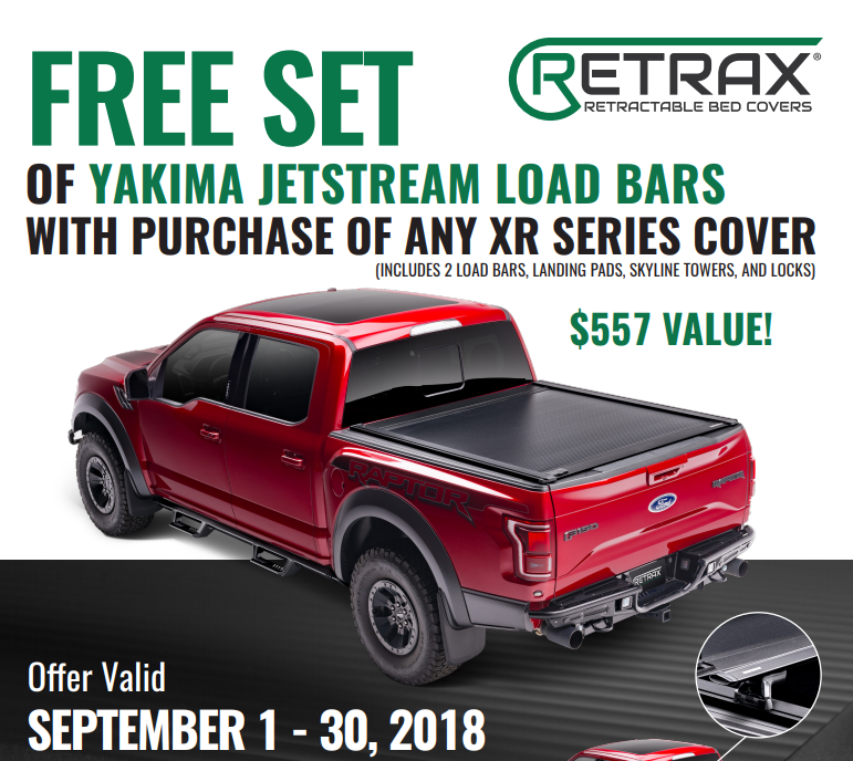 Retrax Free Yakima Load Bars with XR Series Cover Purchase