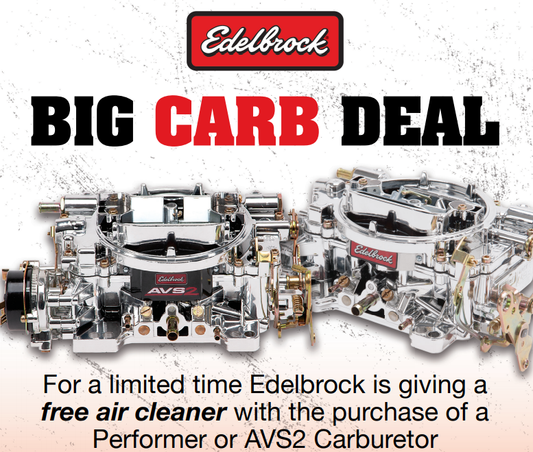 Edelbrock Free Air Cleaner with AVS2 or Performer Carb Purchase