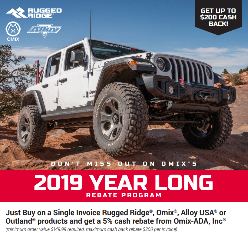 Rugged Ridge Year-Long Rebate 2019
