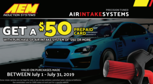 AEM Induction Systems: Get $50 Back on Air Intake System Purchases of $250 or More