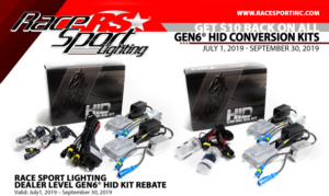Race Sport Lighting: Get $10 Back on GEN6 HID Headlight Conversion Kits