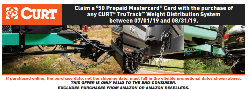 CURT: Get $50 Back on TruTrack Weight-Distribution Systems