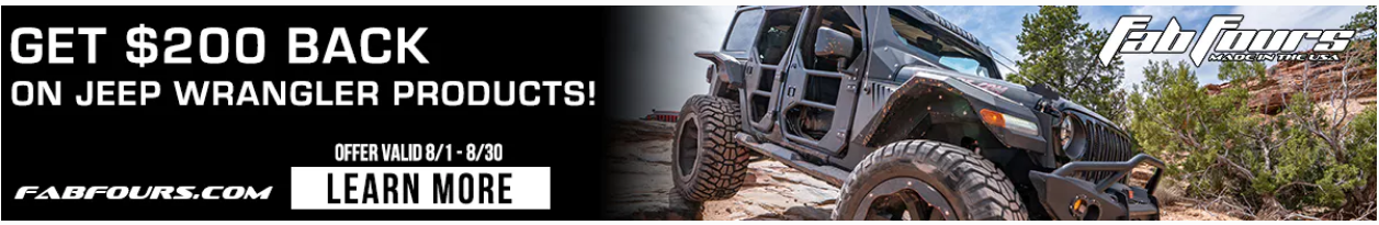 Fab Fours: Get $200 Back on Jeep Wrangler Products