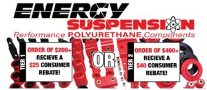 Energy Suspension: Get up to $40 Back on Performance Polyurethane Components