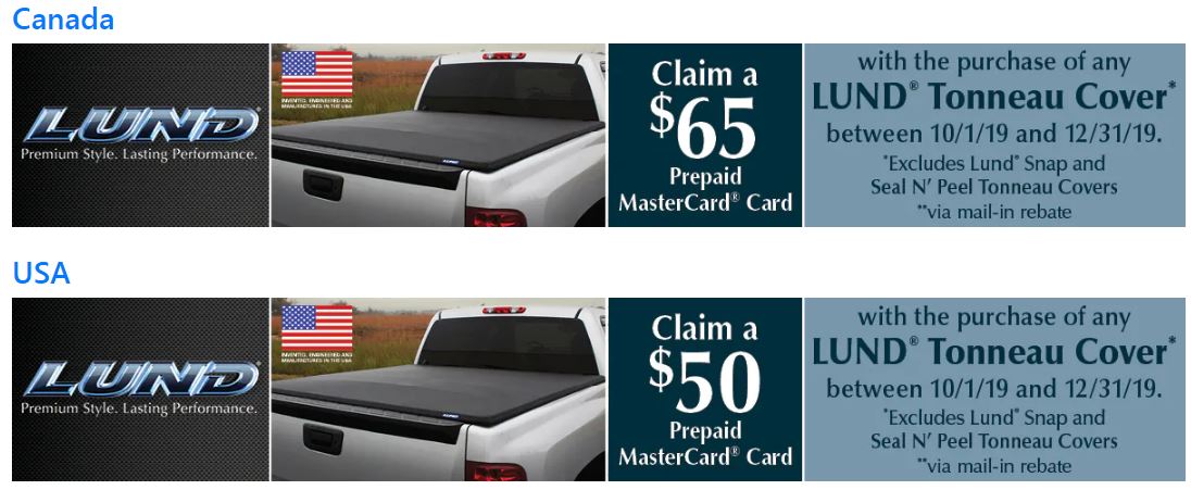 LUND: Get US$50 or CA$65 Back on Qualifying Tonneau Covers