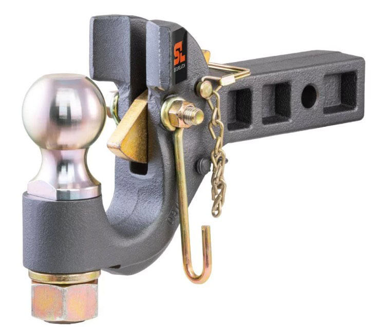 CURT SecureLatch Receiver Ball Mount and Pintle Hitch 48406