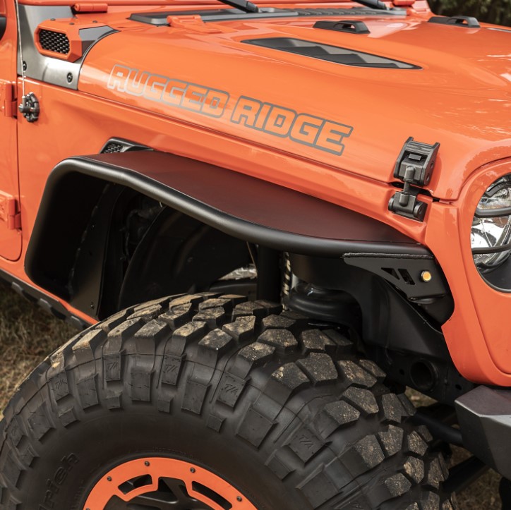 Rugged Ridge (11615.73): HD Steel Tube Fenders for ’18-’19 Jeep Wrangler JL/JLU