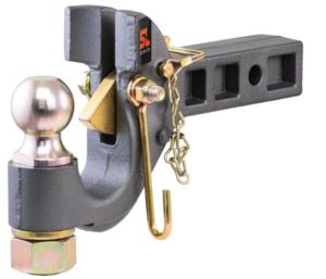 CURT (48407): SecureLatch™ Receiver-Mount Ball and Pintle Hitch for 2” Shank/Ball
