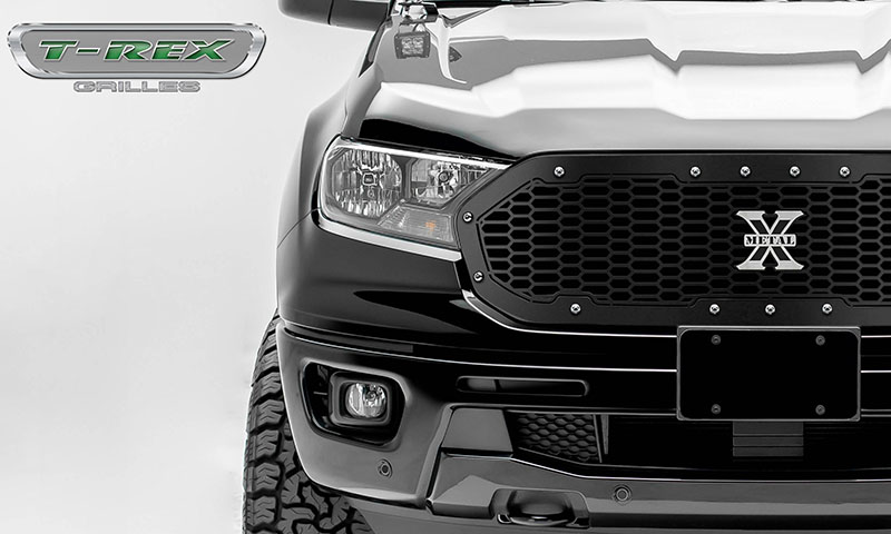 T-Rex Grilles Laser X Grille with Chrome Studs for 19-20 Ford Ranger