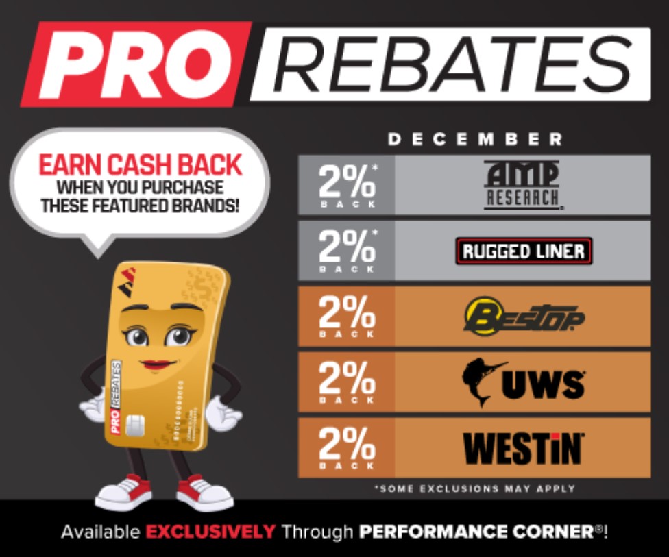 Rebates Performance Corner News
