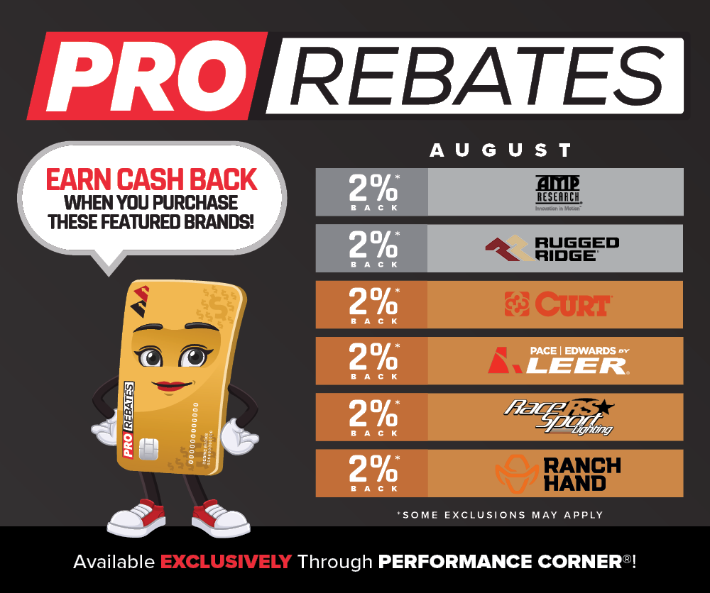 PRO Rebates: August Featured Brands